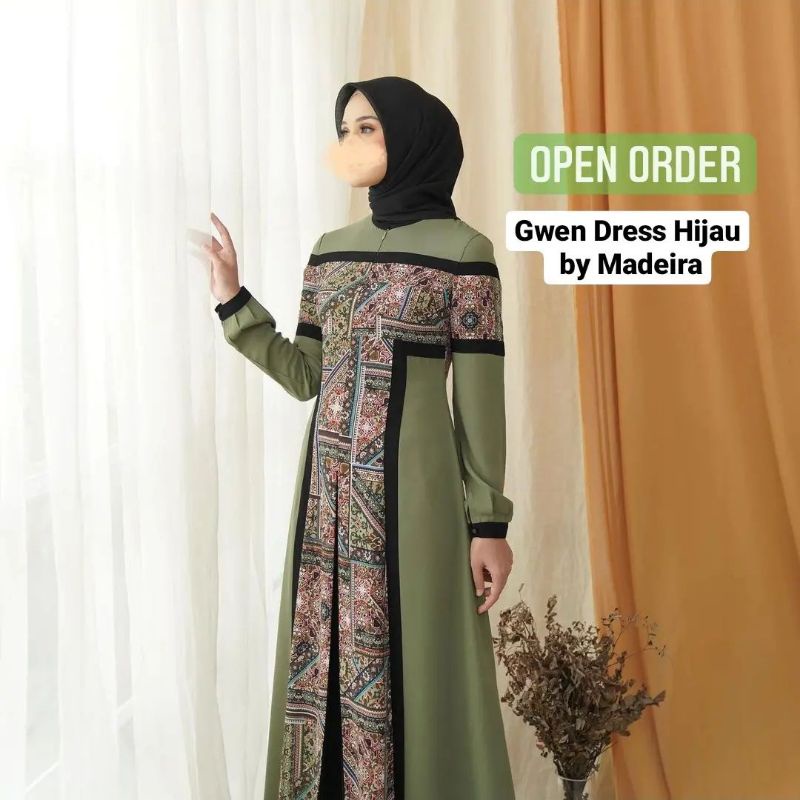Gwen dress hijau etnik by madeira