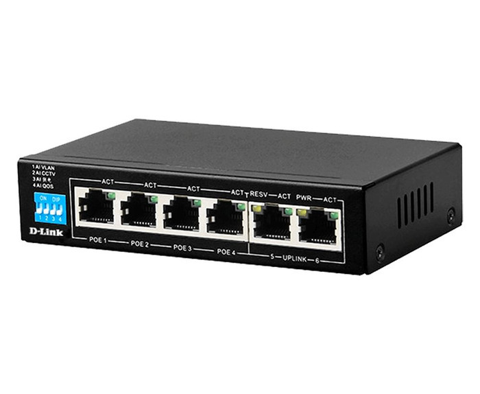 Switch D-Link DES F1006P-E 4Port PoE+2Port Uplink (DLink DES F1006P E)