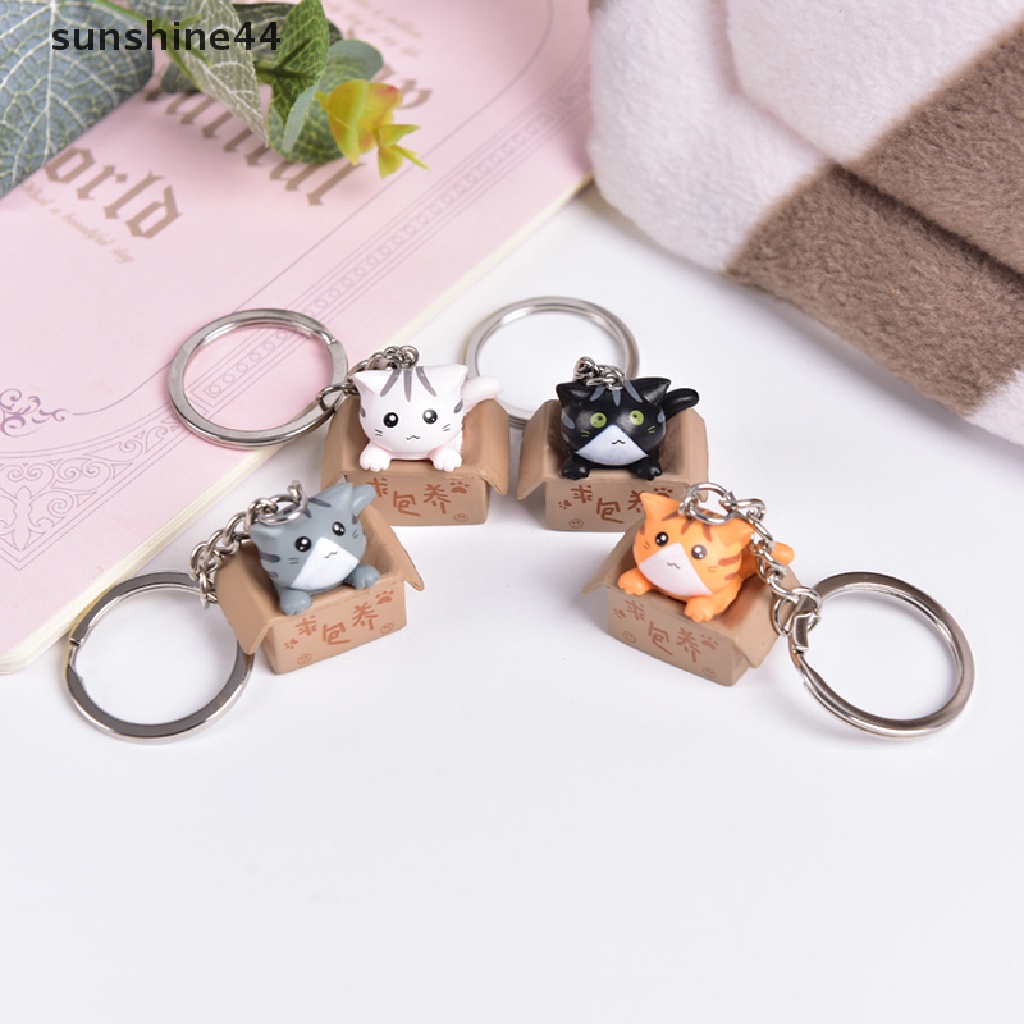 Sunshine Gantungan Kunci Bentuk Kartun Kucing Lucu Untuk Tas / Mobil