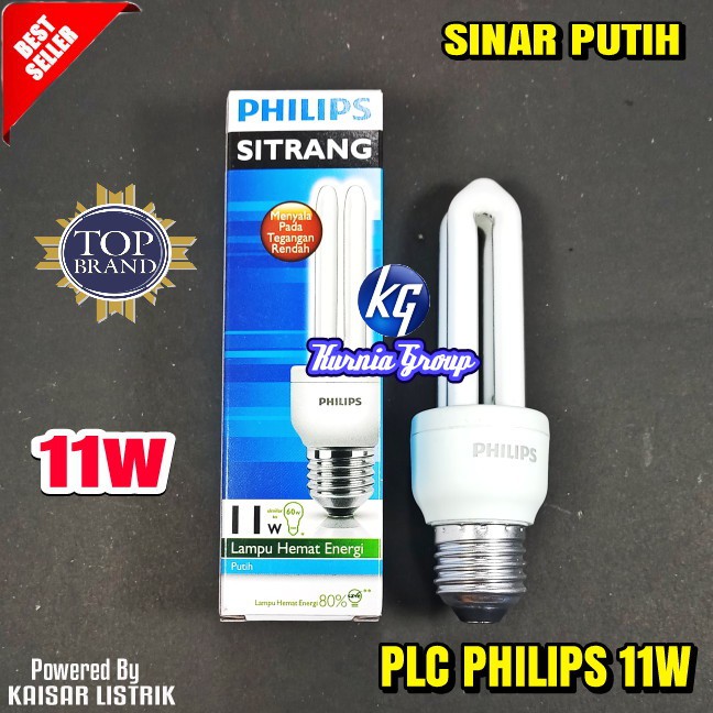 LAMPU PHILIPS 11W PUTIH ORIGINAL SITRANG 11watt Cool Day light Lampu Jari PLC TERMURAH