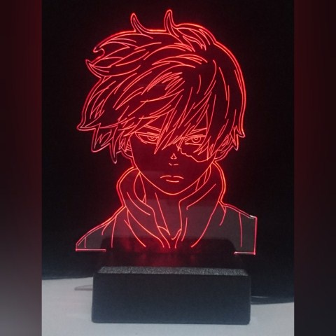Lampu Tidur Akrilik Anime Karakter Todoroki