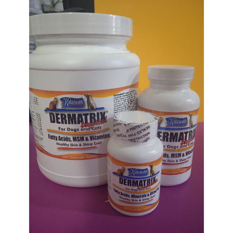 Dermatrix Tropical dog &amp; cat 360 tablet vitamin bulu &amp; kulit kucing anjing