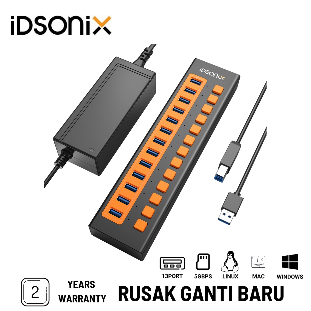 IDSONIX Multi-port USB3.0 Individual Switch HUB 13 PORT ( DBU3-13A )