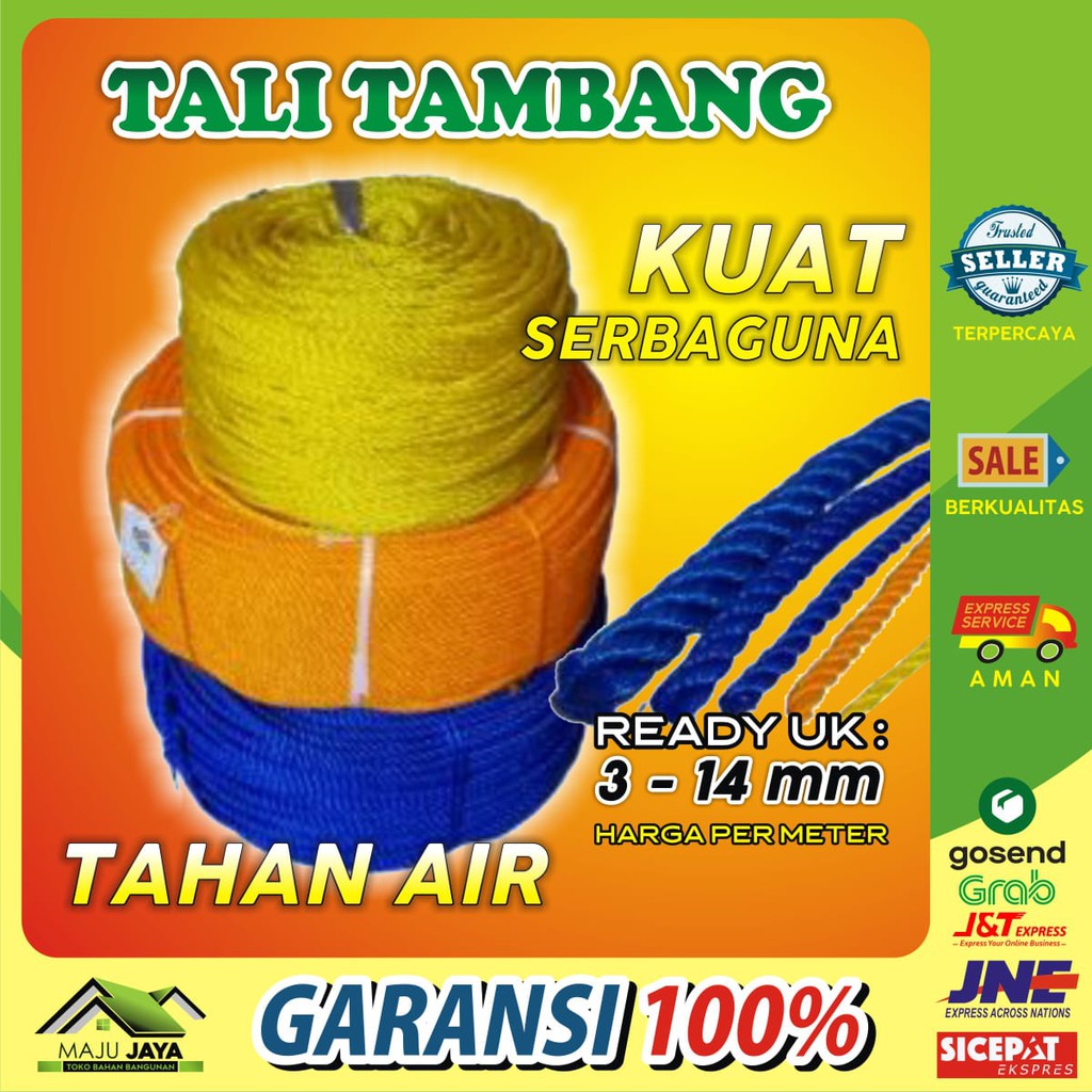 

TALI TAMBANG NYLON NILON PLASTIK PER METER