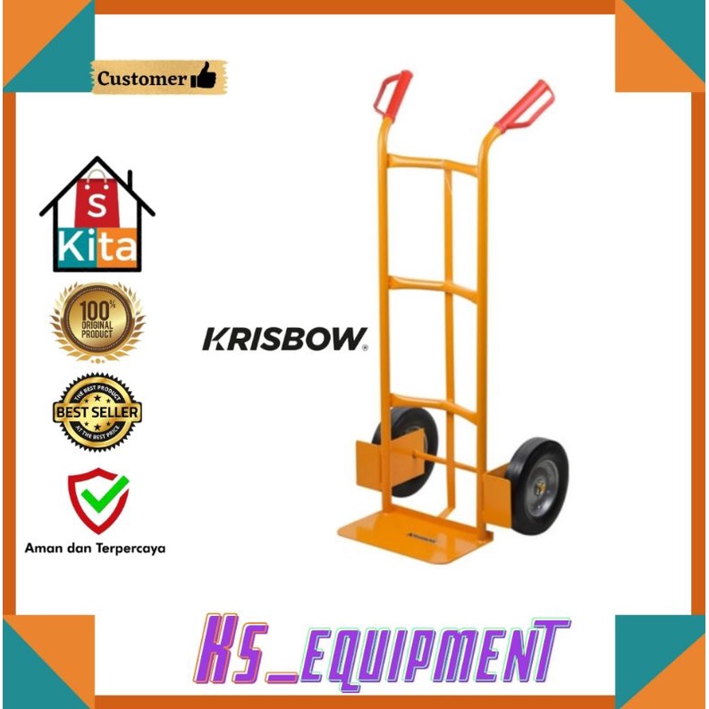 Krisbow Troli barang 150 Kg/troli Serbaguna/troli besi/troli gas/troli galon/hand troli