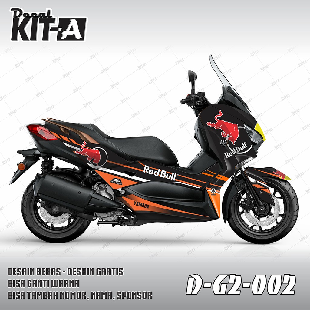 Decal Stiker Motor Yamaha Xmax Dekal Sticker Striping Custom Red