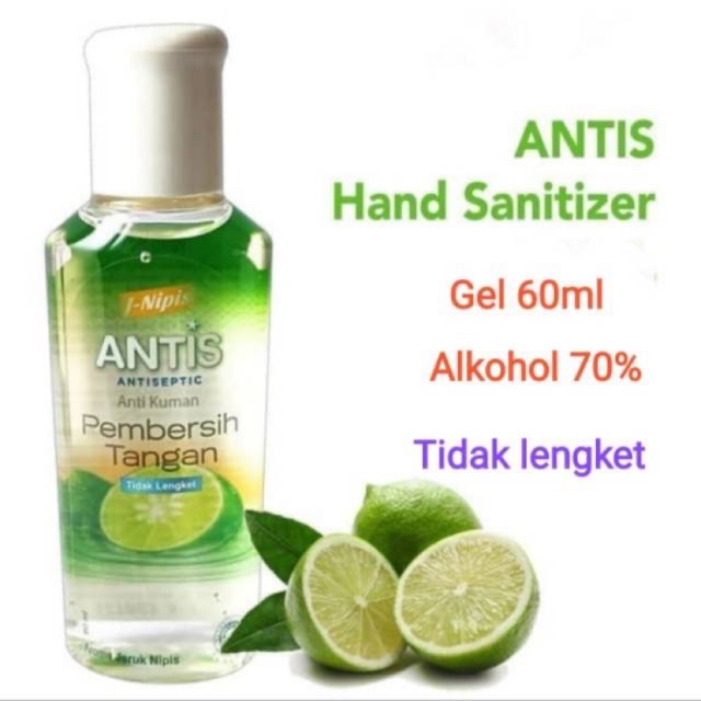 Antis Antiseptik Gel 60 ML - Pembersih Tangan Anti virus