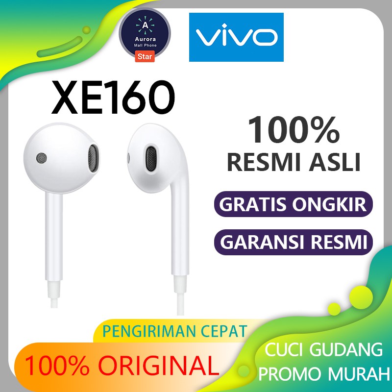 Vivo Earphone XE160 100% Original Garansi resmi 6 Bulan