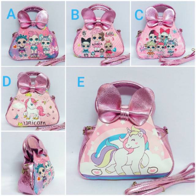  TAS  SELEMPANG  METALIK PITA UNICORN  LOL Shopee Indonesia