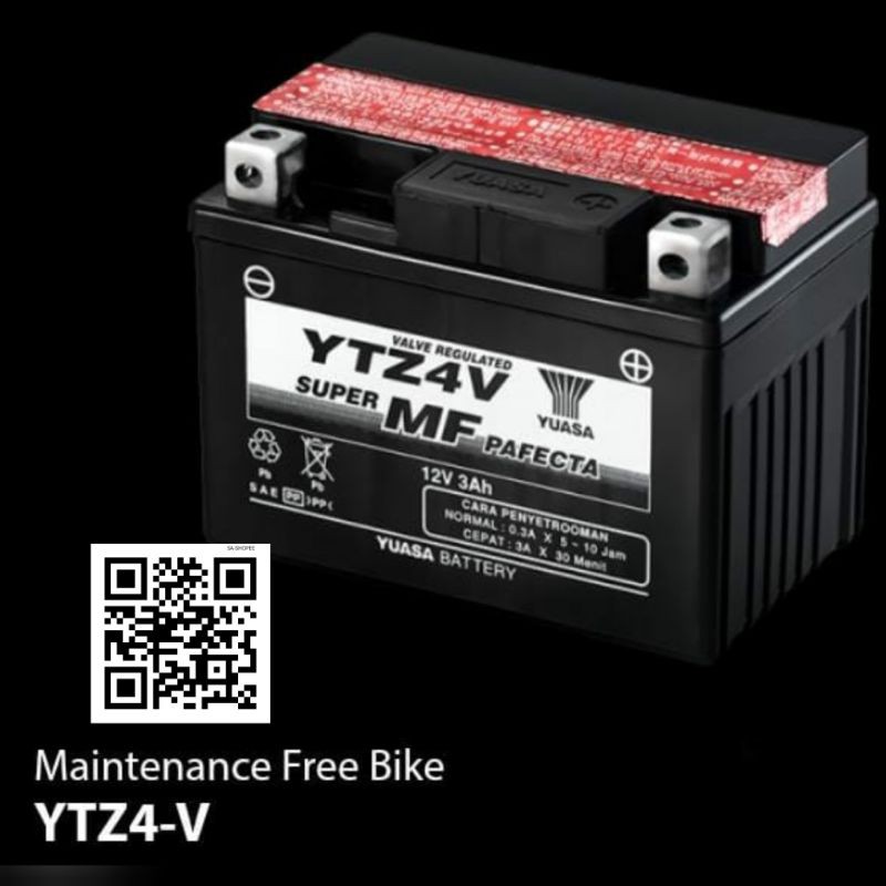 PROMO accu / aki motor yuasa ytz4v 100% Ori Yuasa untuk motor Blade Scoopy non iss supra 125 revo ne