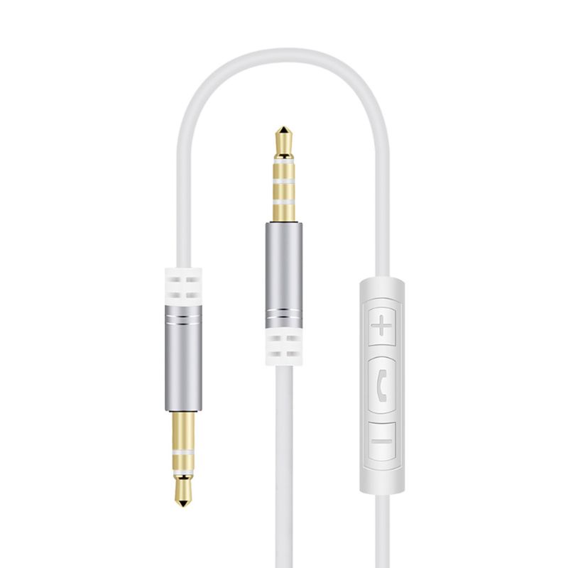 Btsg Kabel Audio Stereo Aux 3.5mm Jack 1.2m Dengan Mic Speakerphone