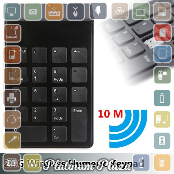 Taffware Keypad Numeric Wireless 2.4GHz 10 Meter - i120 - Black`6G0OIE-