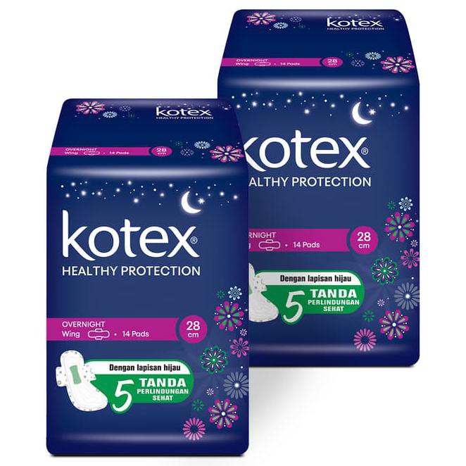 W52G Kotex Healthy Protection Overnight 28 Cm 14S 2 Pack 9W44