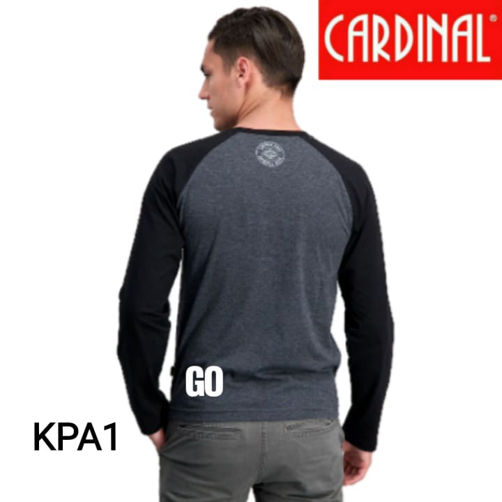 gof KPA CARDINAL JEANS Kaos Cowok Baju Oblong Slimfit Pakaian Pria Lengan Panjang