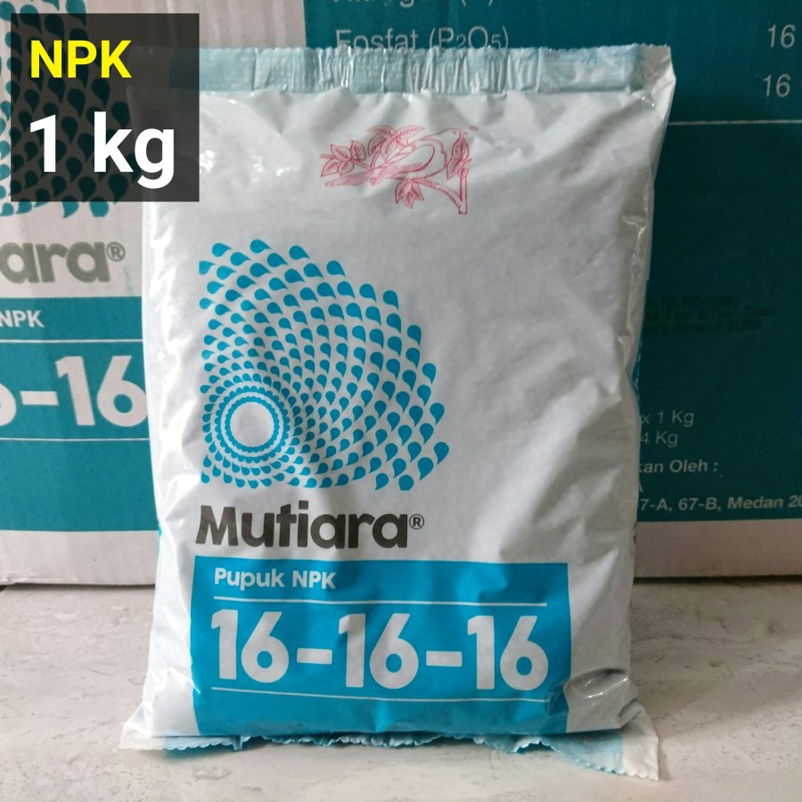 Pupuk Mutiara NPK 16-16-16 1 kg, Pupuk Daun Bunga Buah dan Sayuran