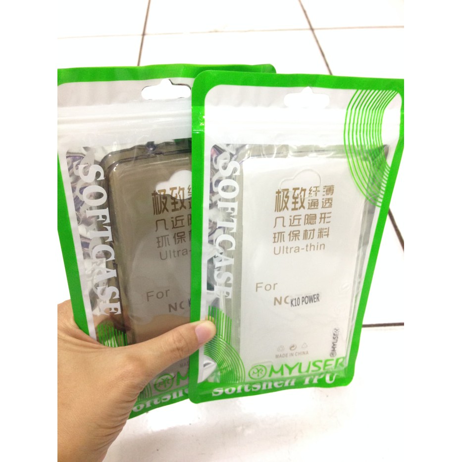[termurah] Myuser Ultra thin Jelly Case LG K10 Power M320 Hitam Putih transparan