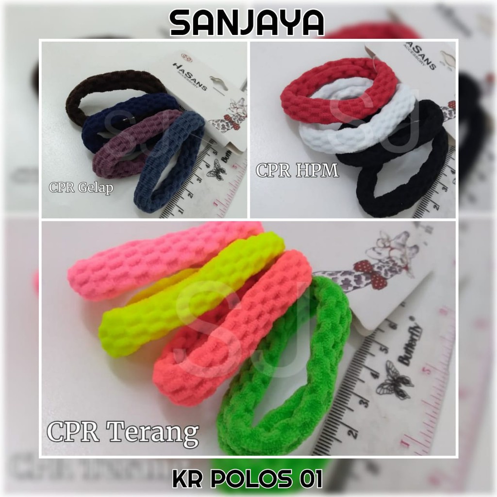 GELANG IKAT RAMBUT / IKAT RAMBUT WANITA LUCU / KUNCIRAN WARNA WARNI / KUNCIR RAMBUT POLOS WANITA / KR POLOS 01