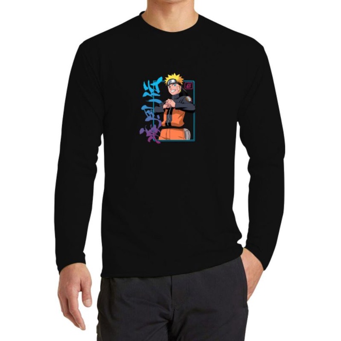 Kaos Pria Lengan Panjang DTF NARUTO Oblong Panjang Motif Terbaru