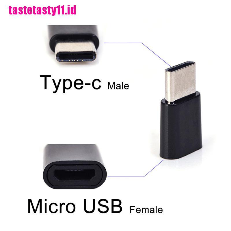 Adaptor Konverter Pengisian Daya Micro USB Female Ke Tipe C Male