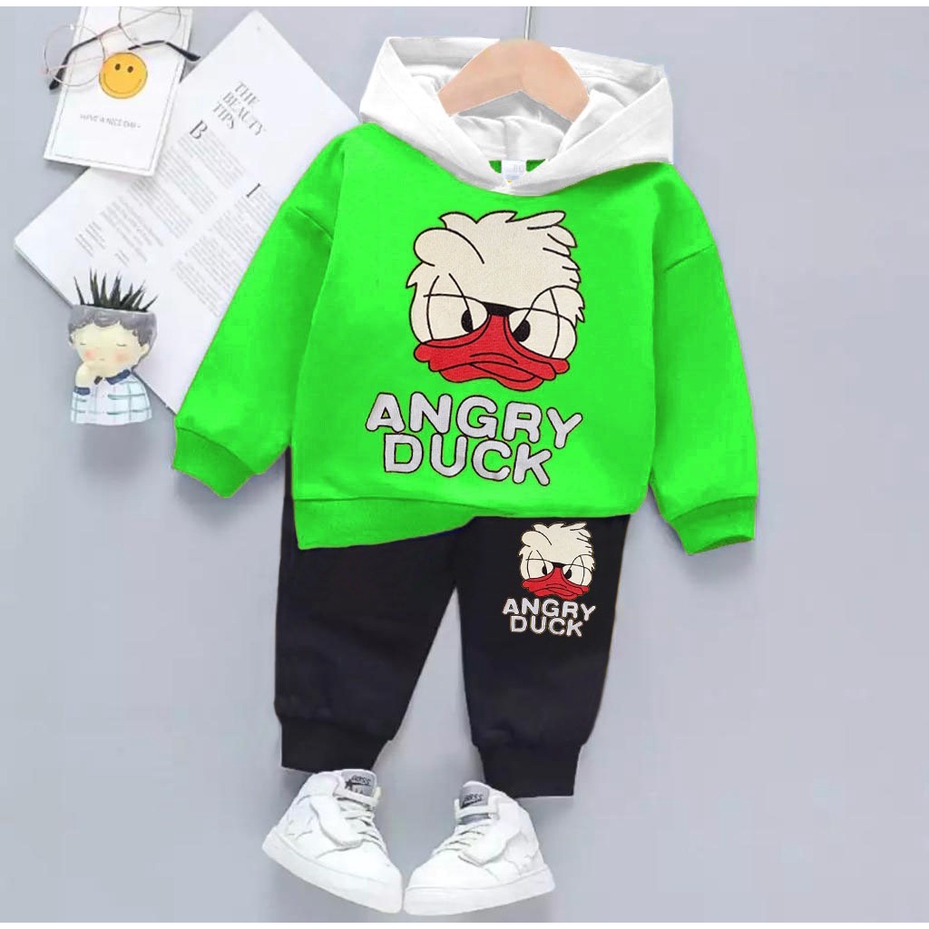 SETELAN HOODIE ANAK LAKI LAKI DAN ANAK PEREMPUAN TRENDY MASAKINI SETELAN HOOODIE ANAK PEREMPUAN DAN ANAK LAKI LAKI TERBARU DAN TERLARIS HOODIE ANAK ANAK KEKINIAN 2022 SETELAN HOODIE ANNAK BERMOTIF ANGRYY DUCK TERKEREN DAN TERLUCU USIA 6-12 BULAN - 5TAHUN