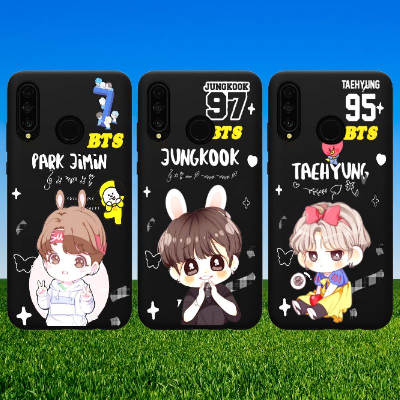 Case Bts Samsung A11 A12 A13 A14 A15 A23 A24 A25 A32 A33 A35 Casing Pro Camera Hitam Lentur