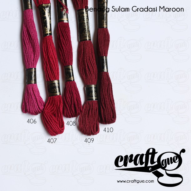 Benang Sulam (Rose) MAROON (Code 406-410)