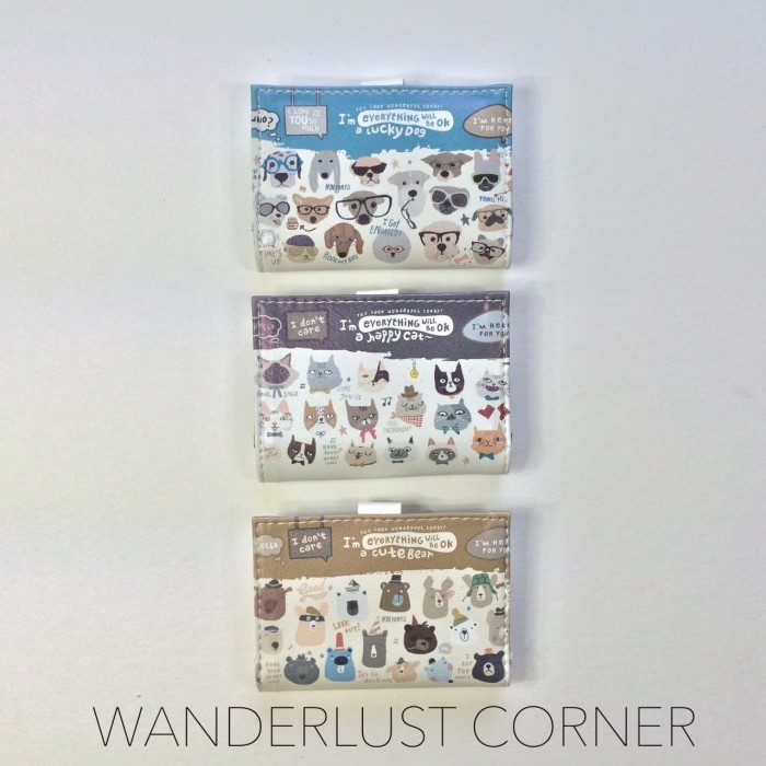 

Limited [Ready] Card Holder/Dompet Kartu Motif Anjing Kucing Beruang Lucu Terlaris