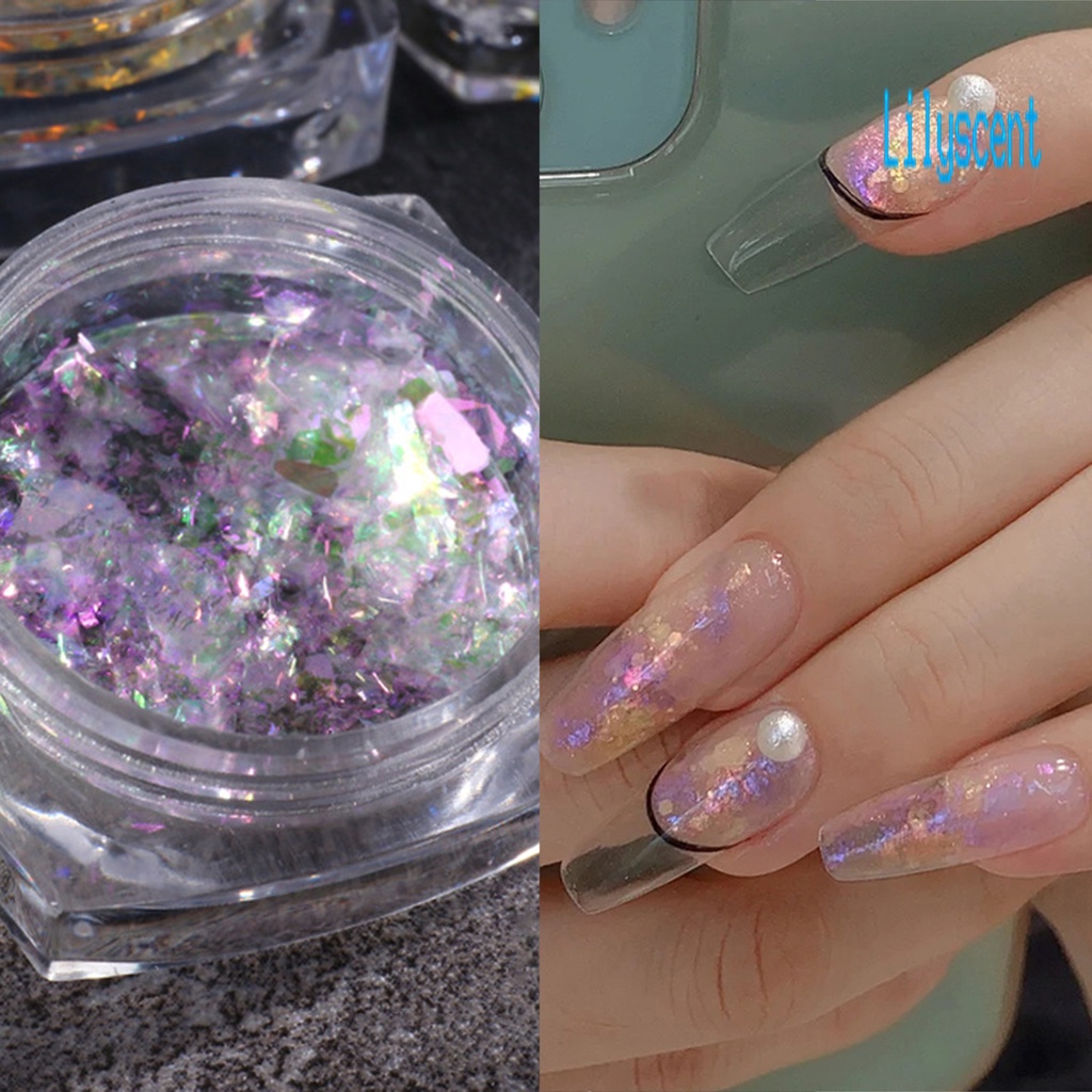 Lily 1 Botol Payet Glitter Nail Art / Manicure Portable Tidak Berbahaya