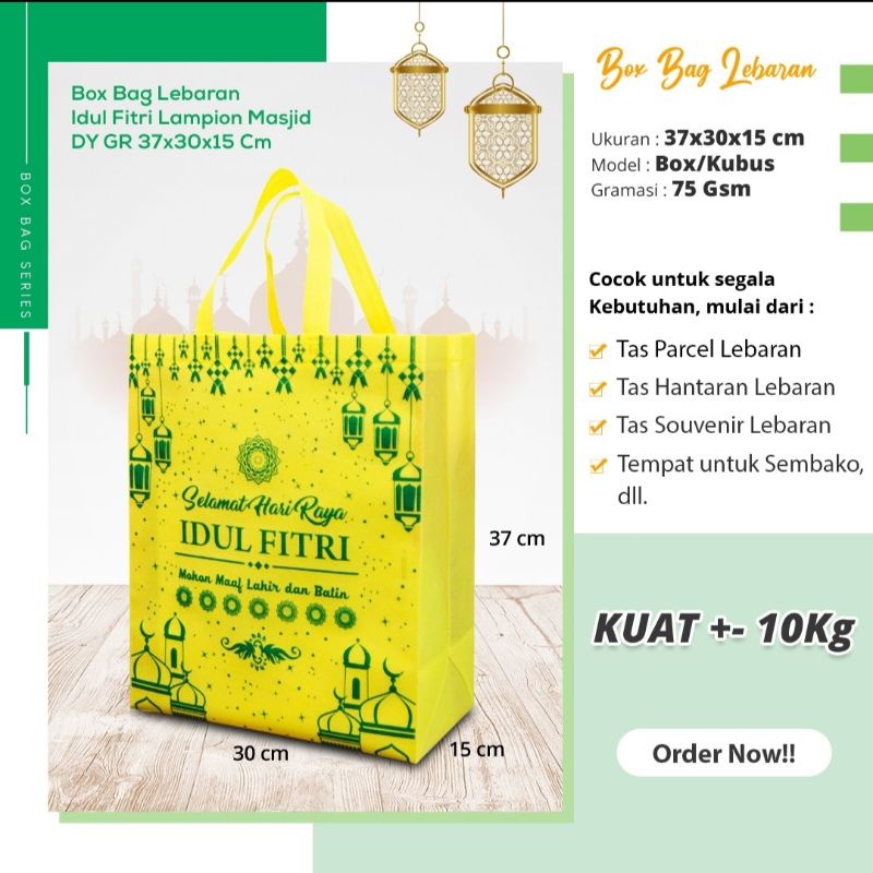 

tas sukuran Tas lebaran tas parcel tas sembako goodiebag tas spunbond tas hari raya ukuran 37x30x15 goodiebag murah