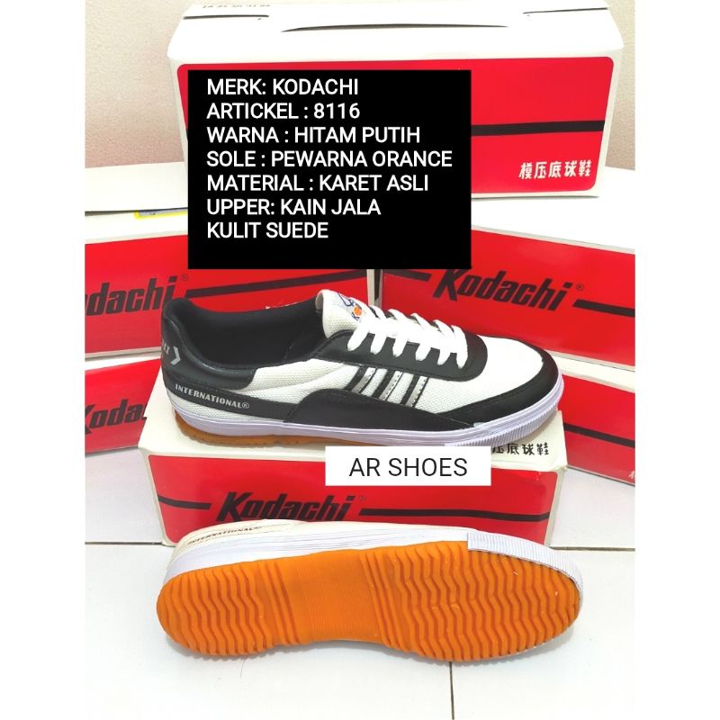 SEPATU OLAHRAGA KODACHI PUTIH HITAM 8115 / SEPATU KODACHI 8115 /SEPATU BADMINTON KODACHI /SEPATU VOL