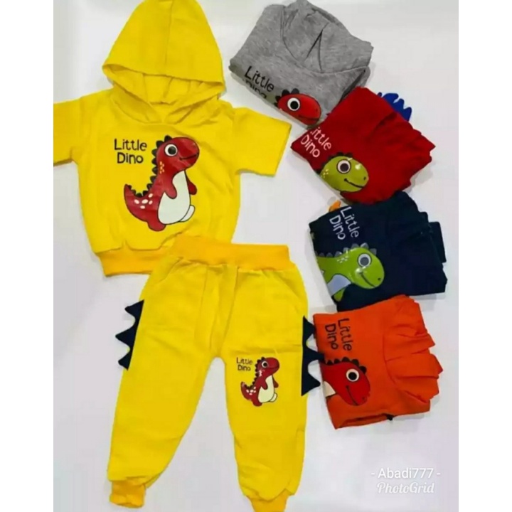 Stelan Hodie Anak Motif Dinosaurus Setelan Joger Anak Anak laki laki dan Perempuan terlaris