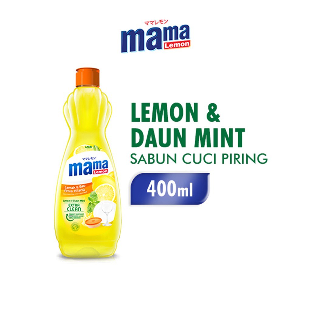 Mama Lemon Sabun Cuci Piring Daun Mint Botol 400 ml