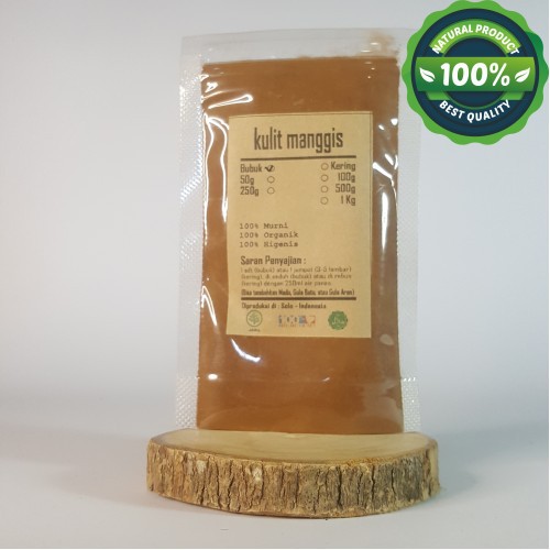 

50 Gram Kulit Manggis Bubuk murni asli original organik kualitas premium Garcinia Mangostana JSR