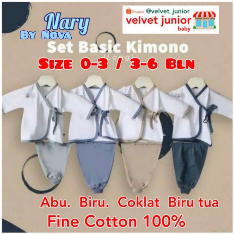 NARY SETELAN BAJU BAYI KIMONO PANJANG (1 Setel).