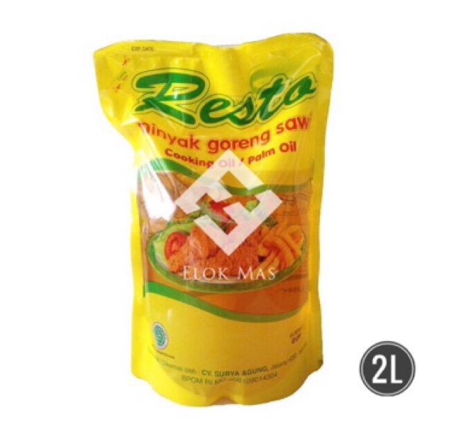 

Minyak Goreng RESTO 2L / 2000ml per DUS isi 6pcs | Minyak Goreng Sawit Kemasan Pouch Refill 2 Liter