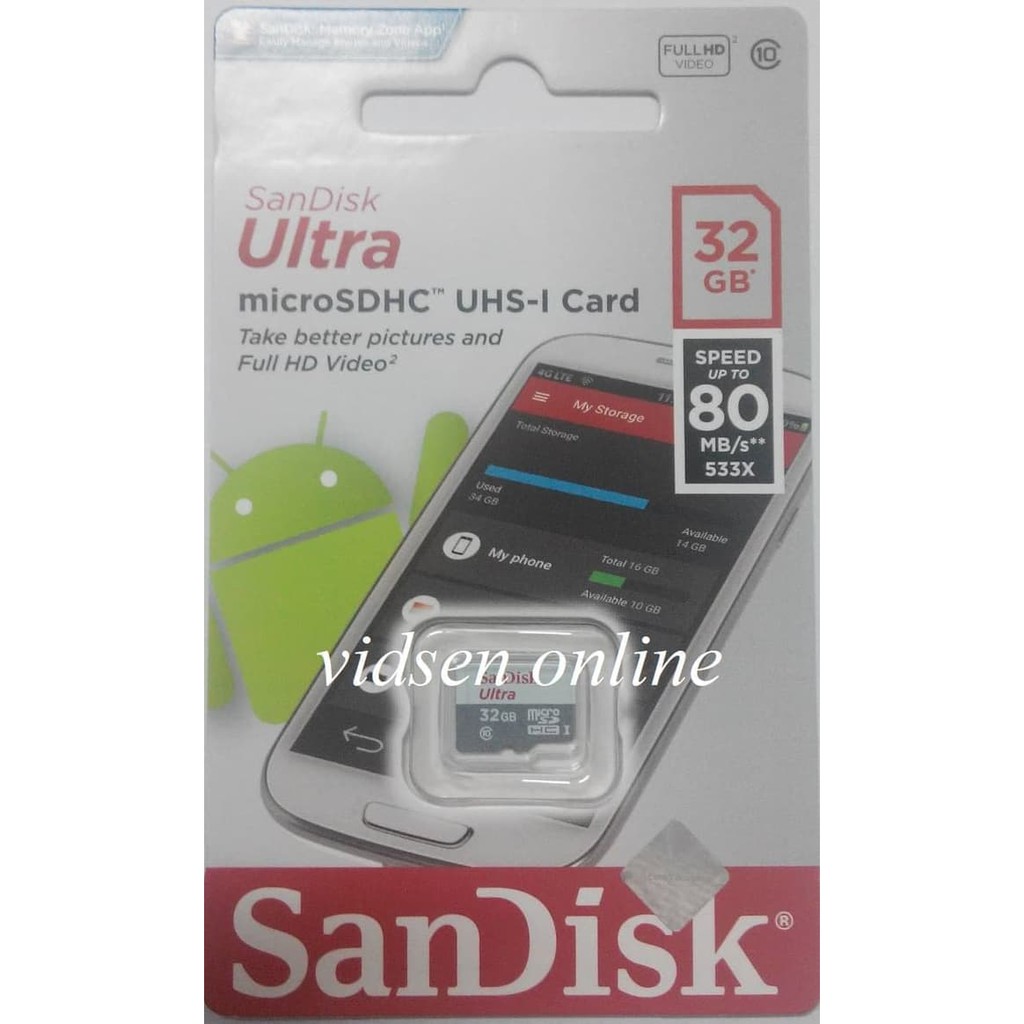 Sandisk Ultra Micro SD Card 32gb 48MBps Class 10 - Garansi Resmi