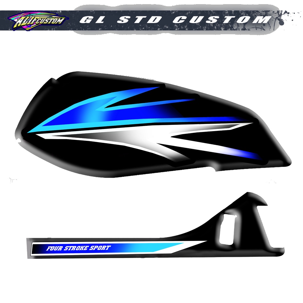 Harga grosir striping honda GL sticker honda GL simple standart custom