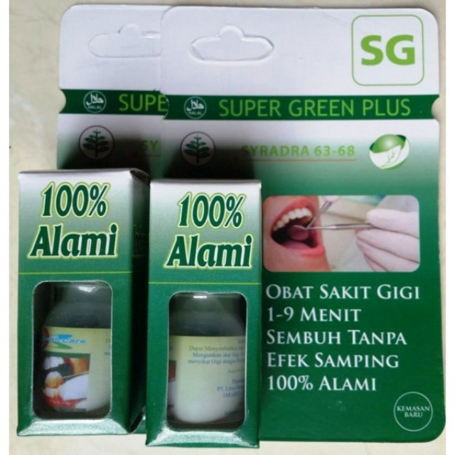 ✈TERBATAS❤ Obat Sakit Gigi Berlubang Anak Dewasa Super green plus SG Asli