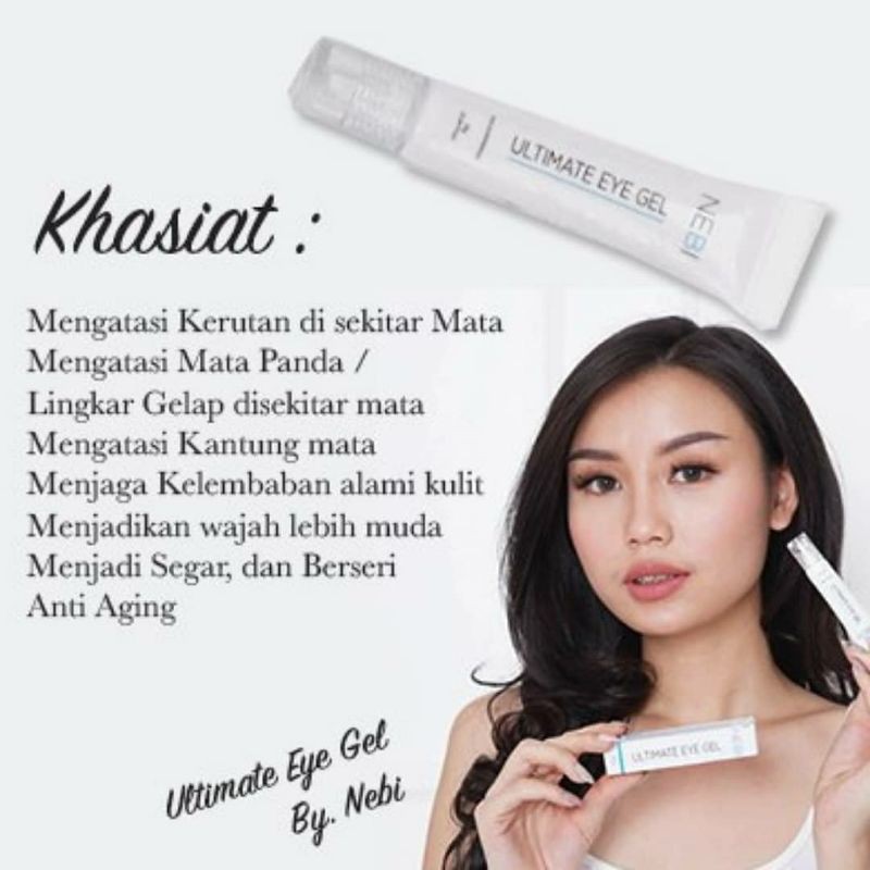 Ultimate Eye Gel By Nebi, Gel Untuk Kantung Mata, Mata Panda, Kerutan Mata Terdaftar di BPOM &amp; HALAL.