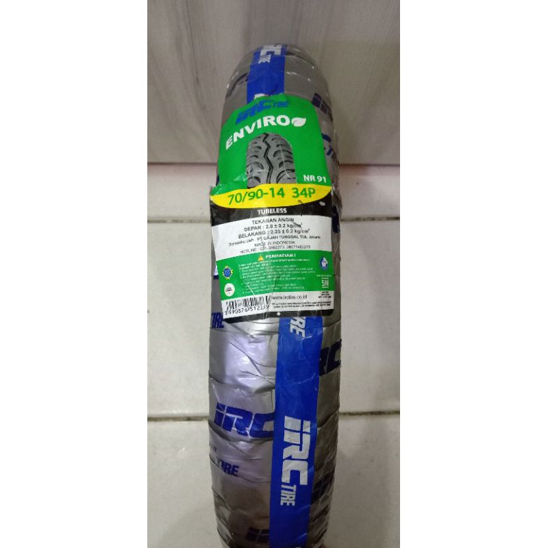 *BAN TUBLES IRC Ukuran 70/90 Ring 14