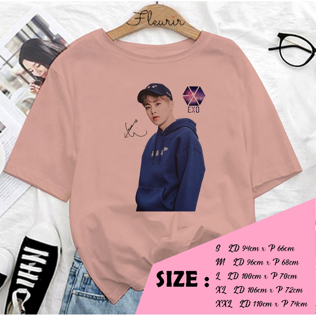 FLEURIR - KAOS KPOP XIUMIN EXO KOREA OVERSIZE KATUN KAOS WANITA DEWASA TUMBLR TEE UNISEX JUMBO