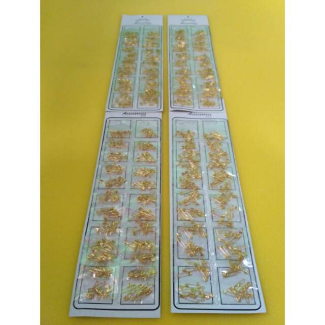 Peniti Hijab/Peniti Emas 1 renteng isi 24 pcs,1 pcs isi 10 biji