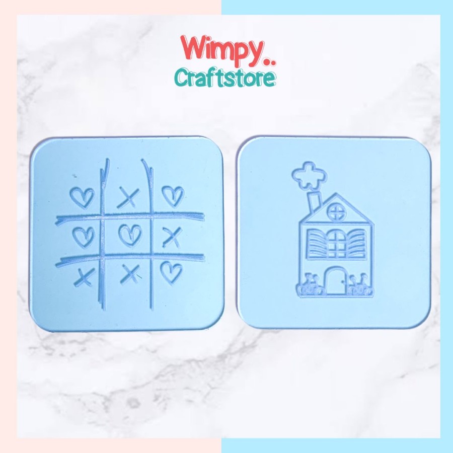 

Cookie Stamp Debossing Kue Cake Cetakan Fondant Clay Coklat