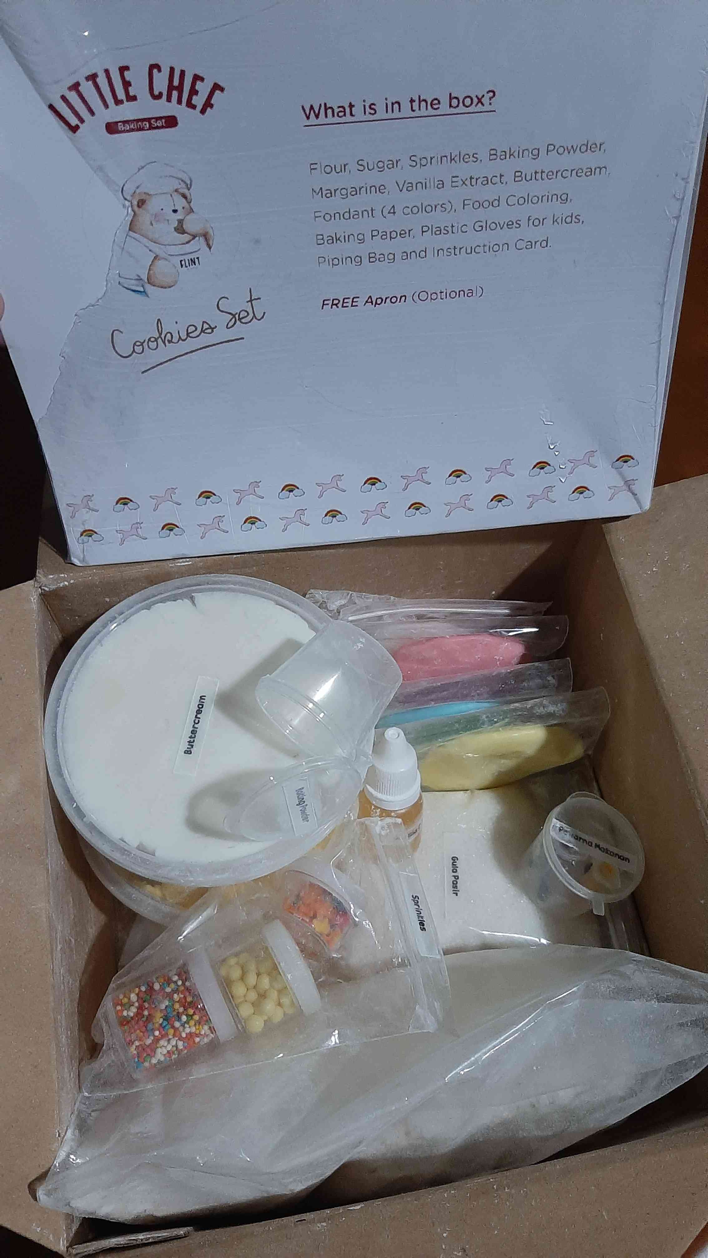 Steincookware Little Chef Baking Set<br />by Flint Stein Cookware Unicorn Tools Rollingpin Spatula Sutil