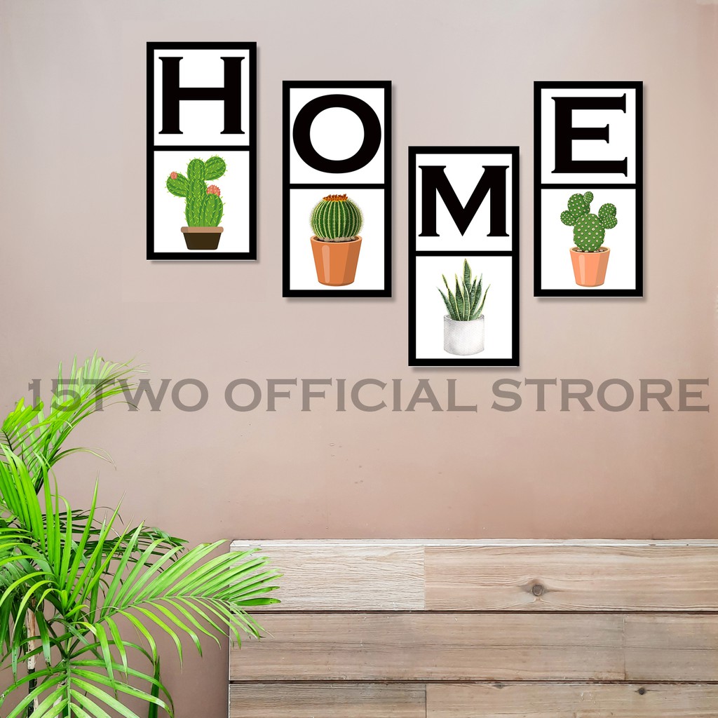 Hiasan Dinding Ruang Tamu 1 SET HOME 15x30 cm Dekorasi Dinding Kamar, Pajangan Dinding Ruangan Rumah
