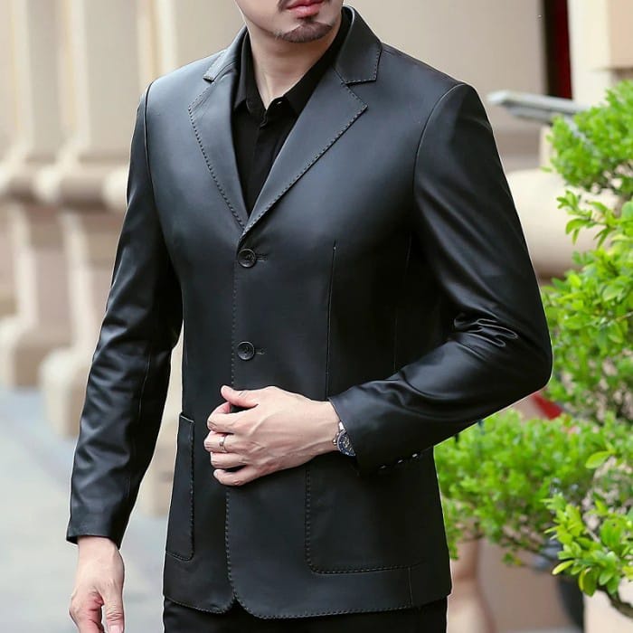 Jaket kulit pria jaket pria terbaru jaket kulit hitam jaket kulit domba asli rompi kulit jaket motor