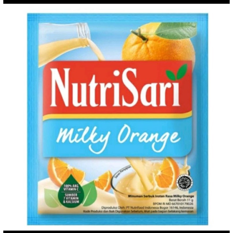 

nutrisari milky orange renceng isi 10