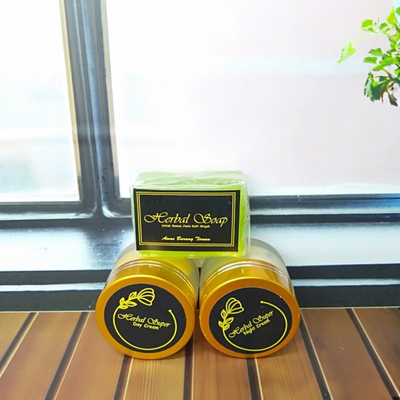 [Terlaris]Cream Herbal Super Gold 3IN1