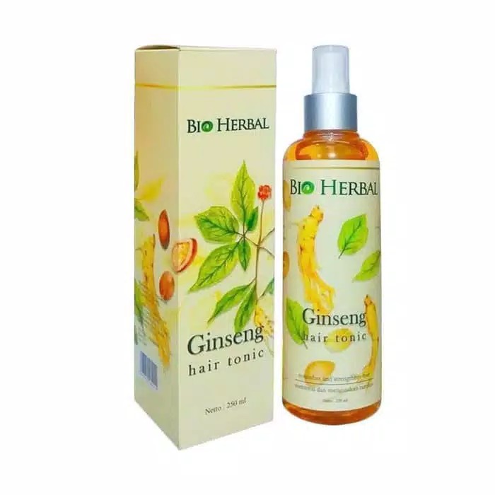 PAKET Bio Herbal  &amp; Shampoo Penumbuh Rambut Botak Rontok Hair Tonic Ginseng BPOM ORIGINAL Sampo oRI