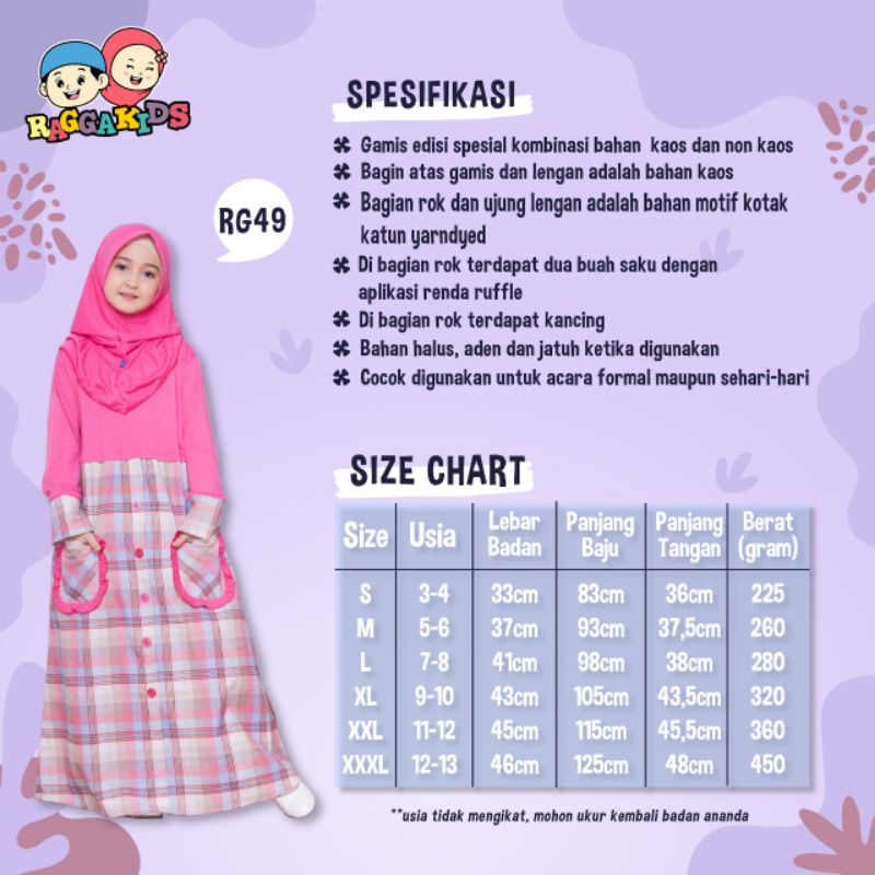 Raggakids Gamis Anak RG 49